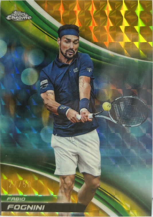 Fabio Fognini 27/50 Gold Geometric Topps Chrome Tennis 2025