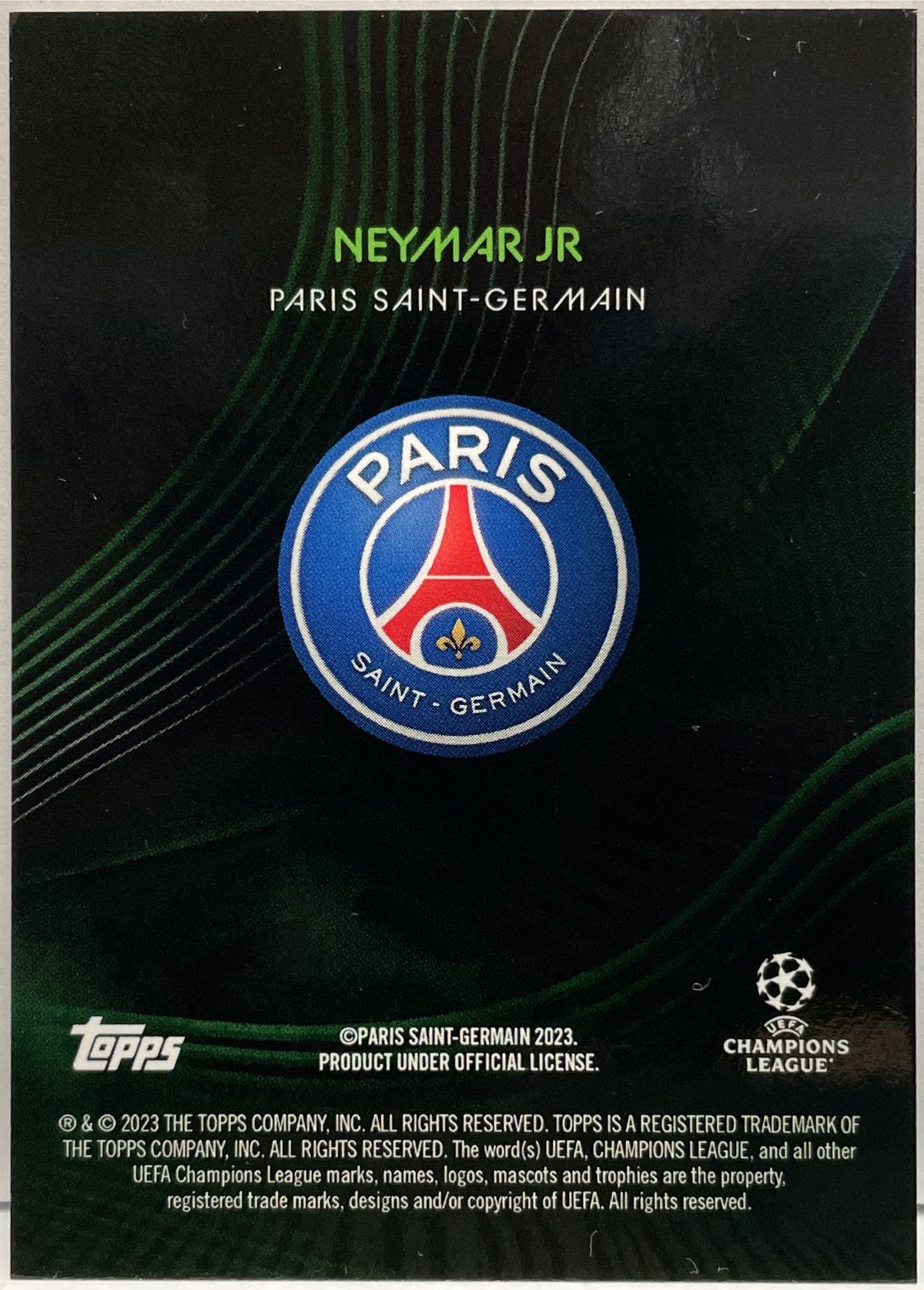 Neymar Jr 29/99 Green Topps Knockout 2022/23
