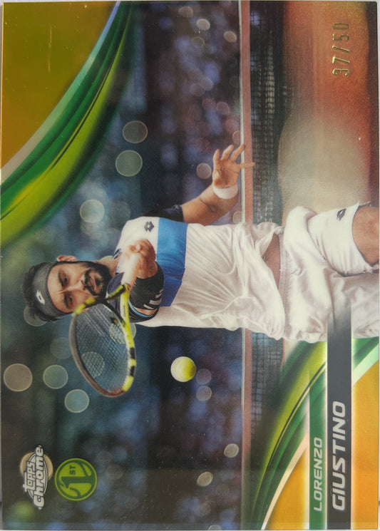 Lorenzo Giustino 37/50 1ST Gold Topps Chrome Tennis 2025