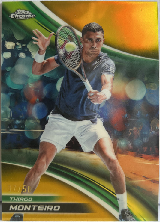 Thiago Monteiro 37/50 Gold Topps Chrome Tennis 2025