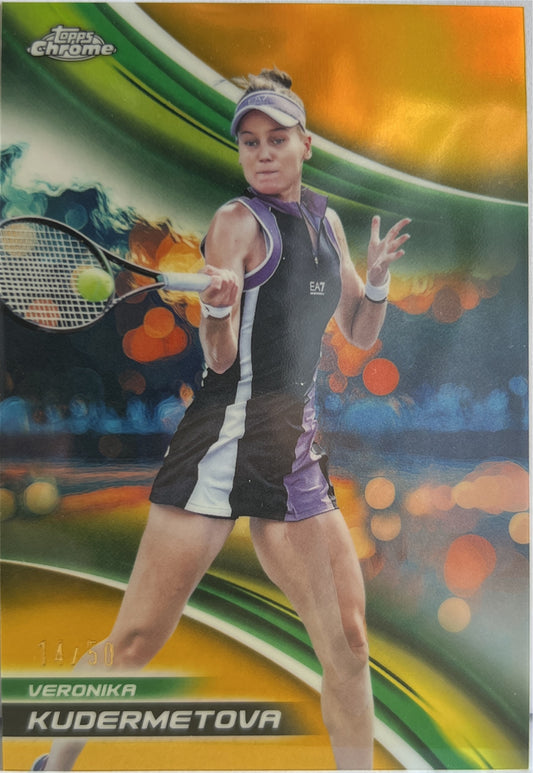 Veronika Kudermetova 14/50 Gold Topps Chrome Tennis 2025