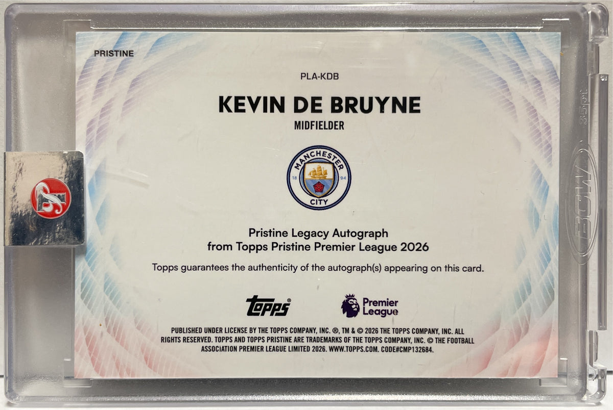 Kevin De Bruyne 3/50 Autograph Legacy Gold Topps Pristine EPL Premier League 2025/26