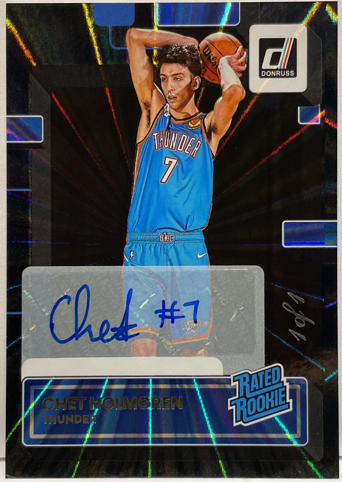 Chet Holmgren 1/1 Rated Rookie Black Laser Panini Donruss NBA Basketball 2022/23