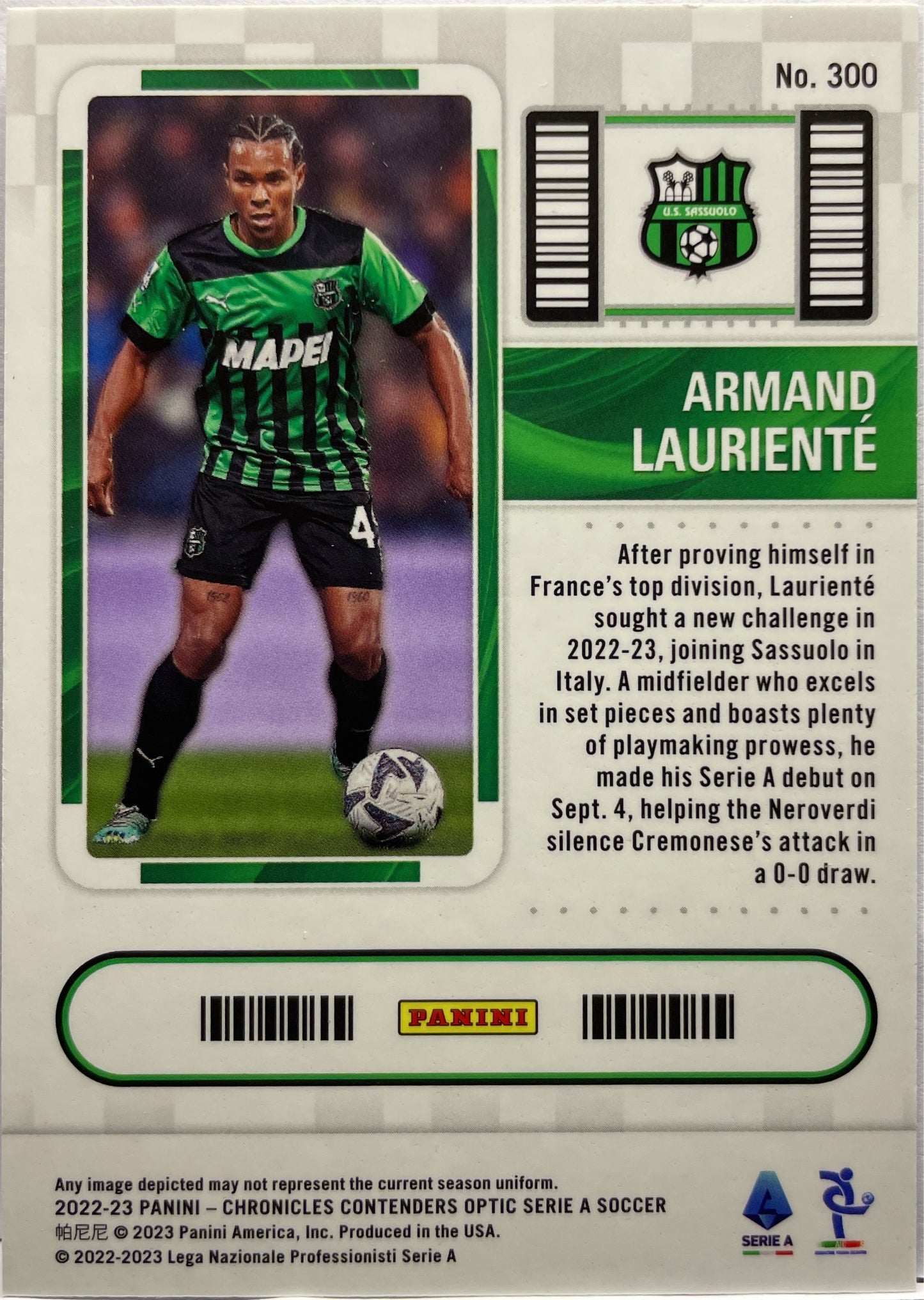 Armand Lauriente Rookie Ticket Contenders Optic Chronicles 2022/23