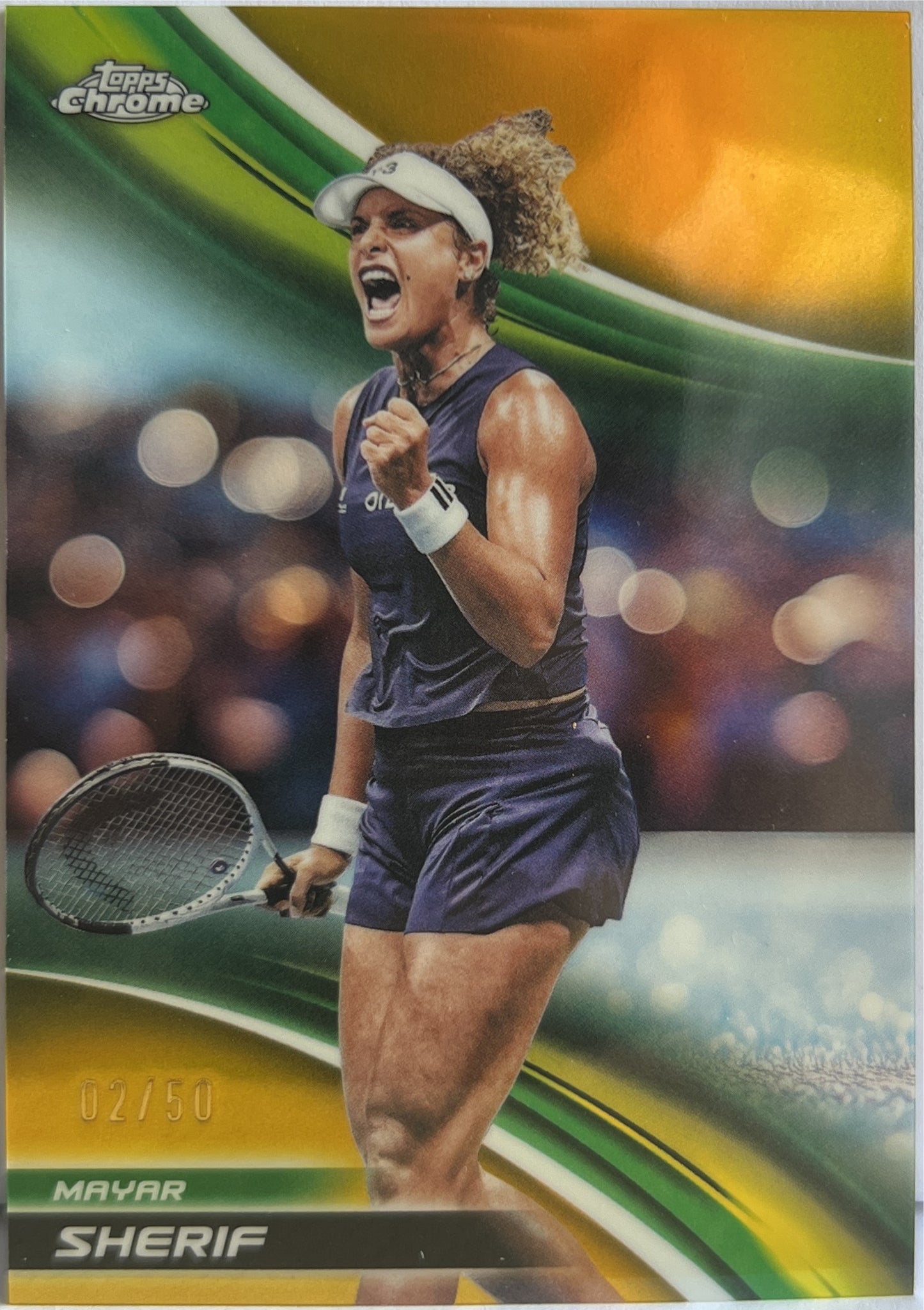Mayar Sherif 2/50 Gold Topps Chrome Tennis 2025