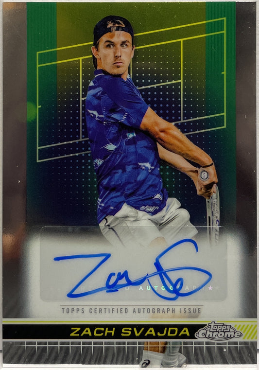 Zach Svajda Autograph Topps Chrome Tennis 2024