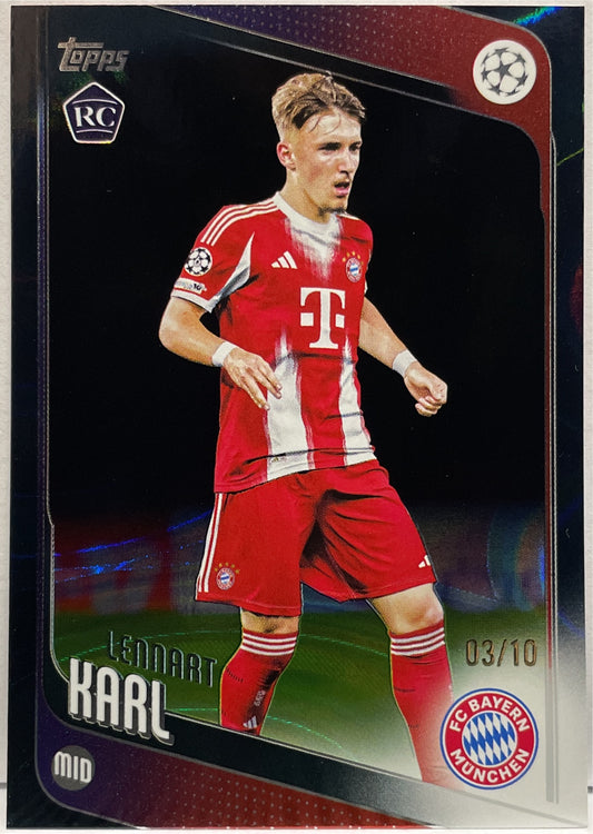 Lennart Karl 3/10 Rookie Black Topps UCC 2025/26