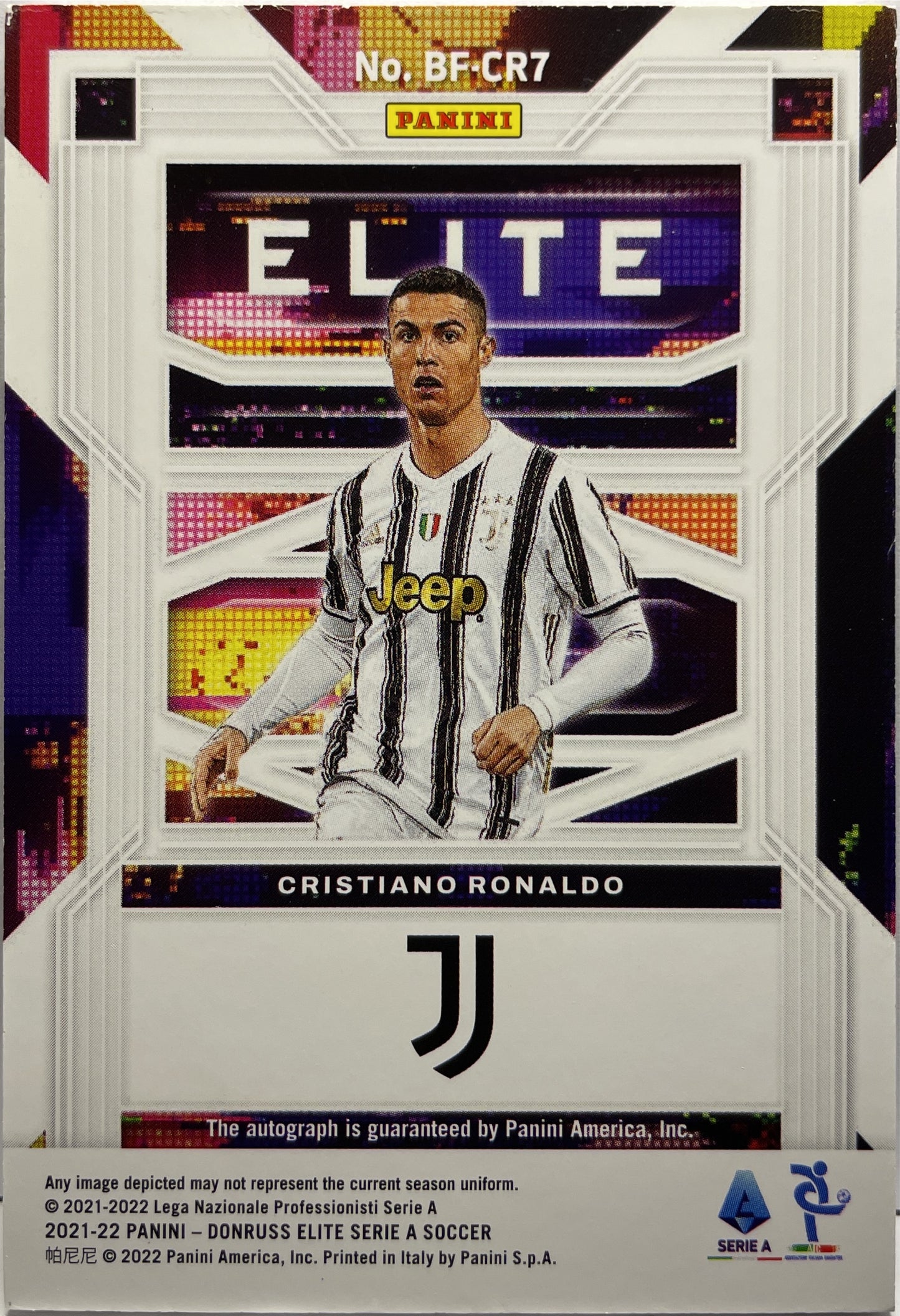 Cristiano Ronaldo 2/3 Autograph Back To The Future Donruss Elite Serie A 2021/22