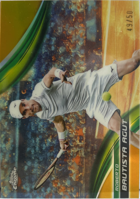 Roberto Bautista Agut 49/50 Gold Topps Chrome Tennis 2025