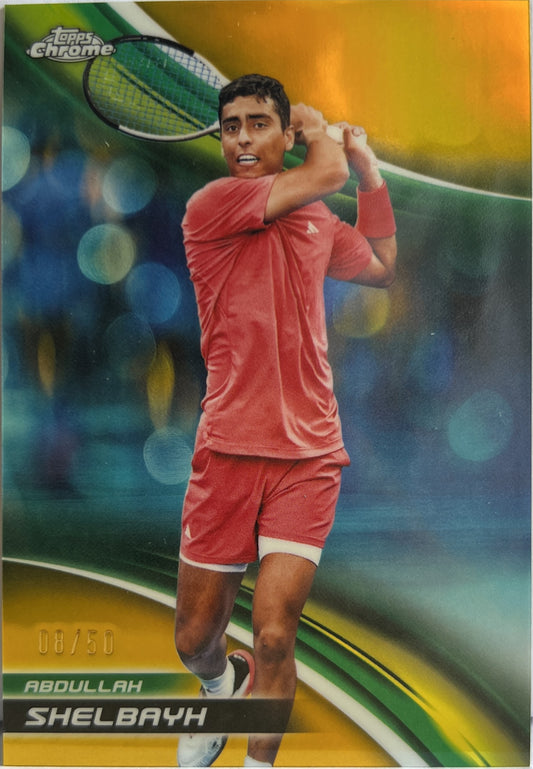 Abdullah Shelbayh 8/50 Gold Topps Chrome Tennis 2025