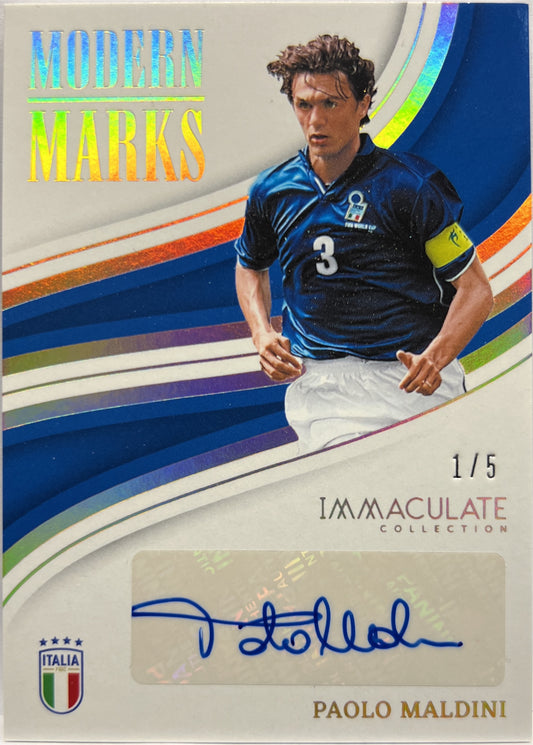 Paolo Maldini 1/5 Autograph Modern Marks Immaculate 2023/24