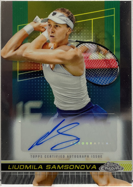 Liudmila Samsonova Autograph Topps Chrome Tennis 2024