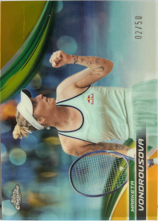 Marketa Vondrousova 2/50 Gold Topps Chrome Tennis 2025