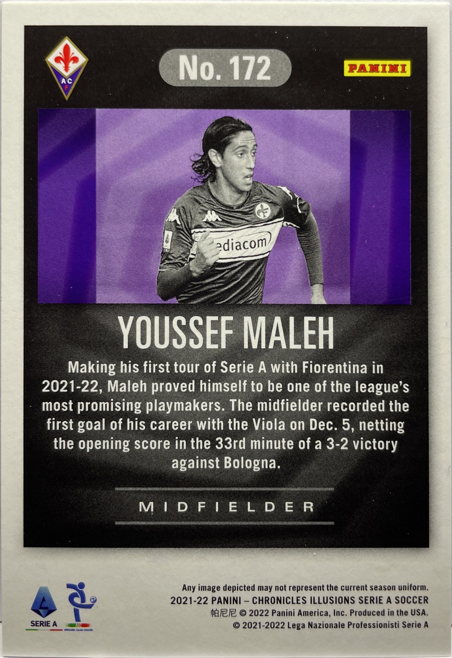 Youssef Maleh 1/1 Rookie Illusions Platinum Chronicles 2021/22