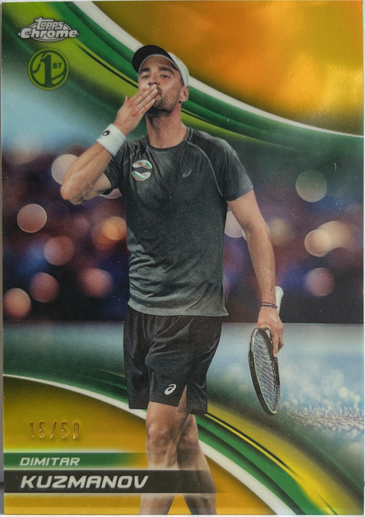 Dimitar Kuzmanov 15/50 1ST Gold Topps Chrome Tennis 2025