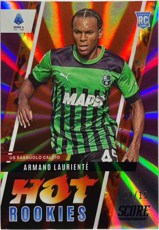 Armand Lauriente 8/15 Hot Rookies Purple Laser Score Serie A 2022/23