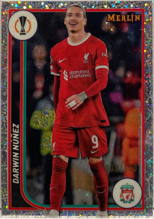 Darwin Nunez 9/150 Speckle Topps Chrome Merlin 2023/24