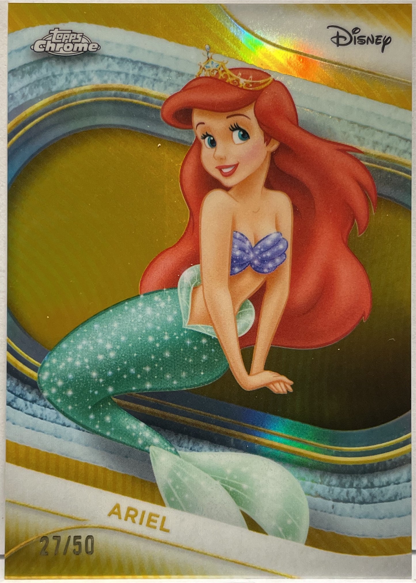 Ariel 27/50 Gold Topps Chrome Disney 2025