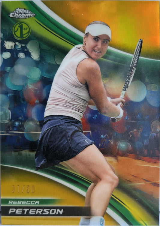 Rebecca Peterson 31/50 1ST Gold Topps Chrome Tennis 2025