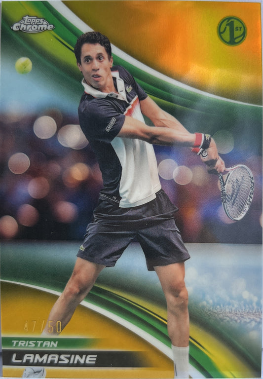 Tristan Lamasine 47/50 1ST Gold Topps Chrome Tennis 2025