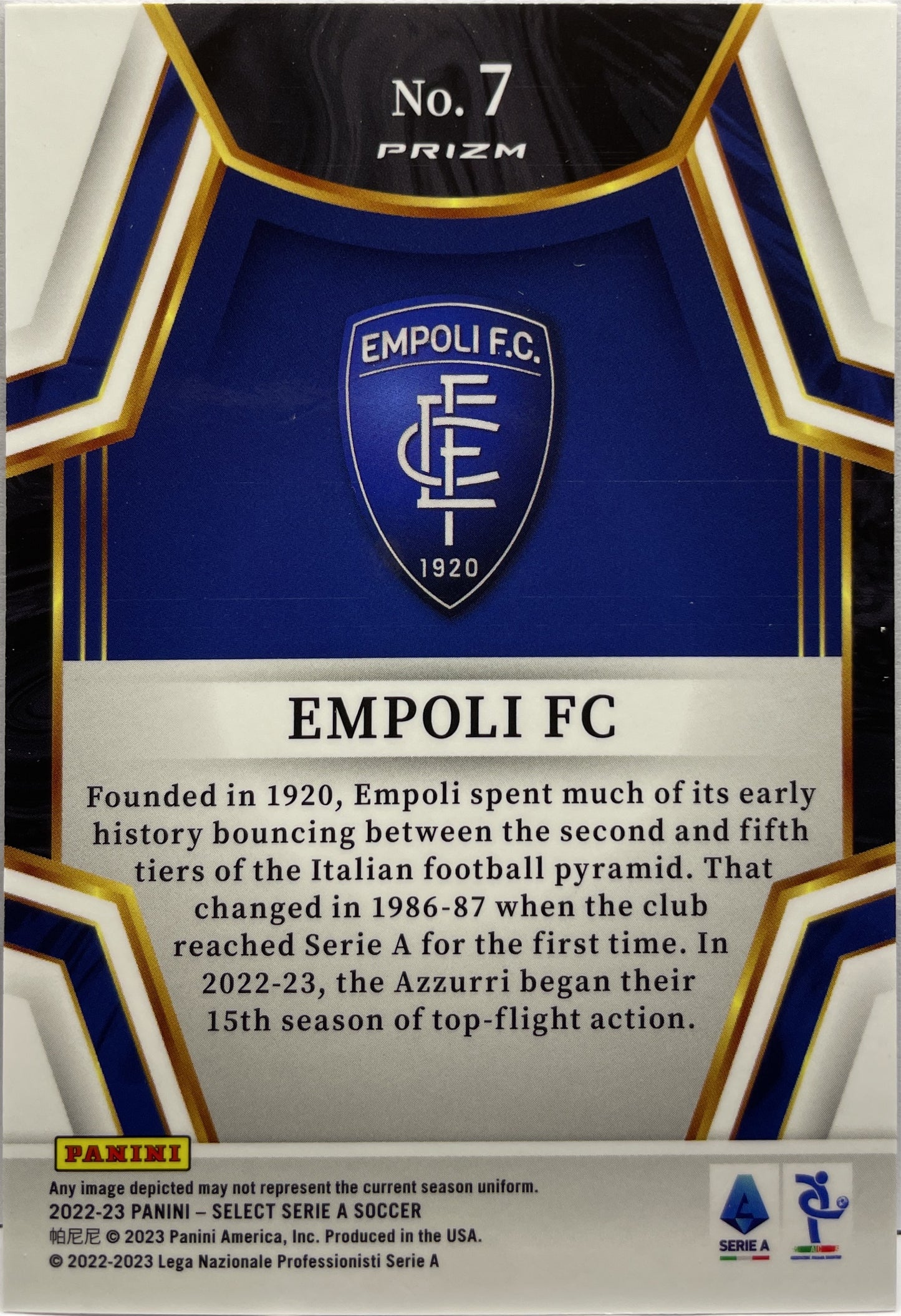 Empoli FC Team Bedge Select Serie A 2022/23