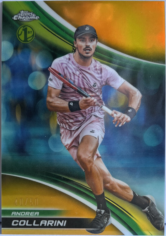 Andrea Collarini 40/50 1ST Gold Topps Chrome Tennis 2025