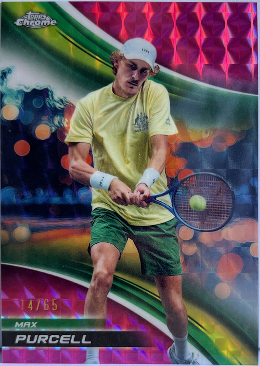 Max Purcell 14/65 Pink Geometric Topps Chrome Tennis 2025