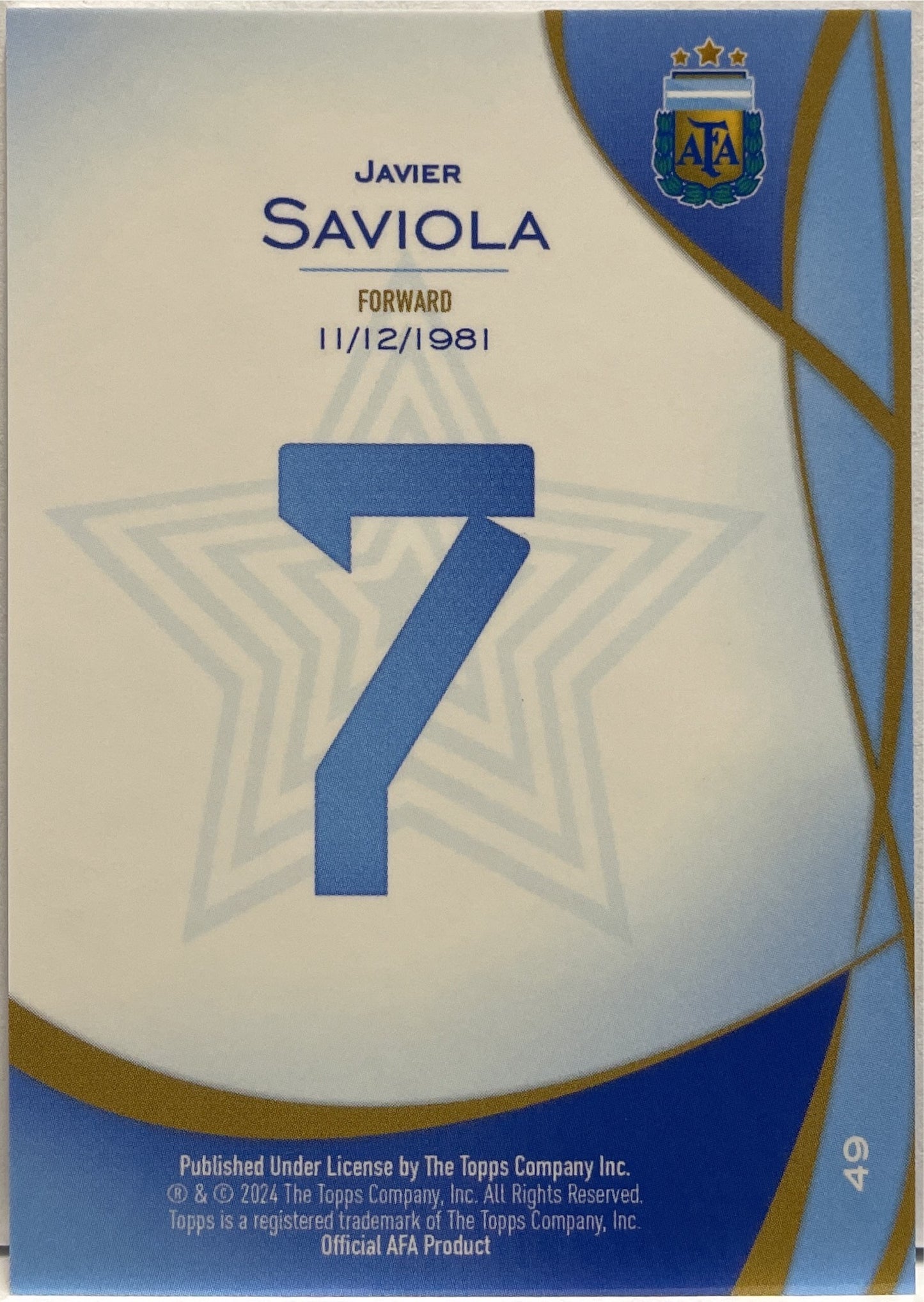 Javier Saviola Topps Lineage Argentina 2024