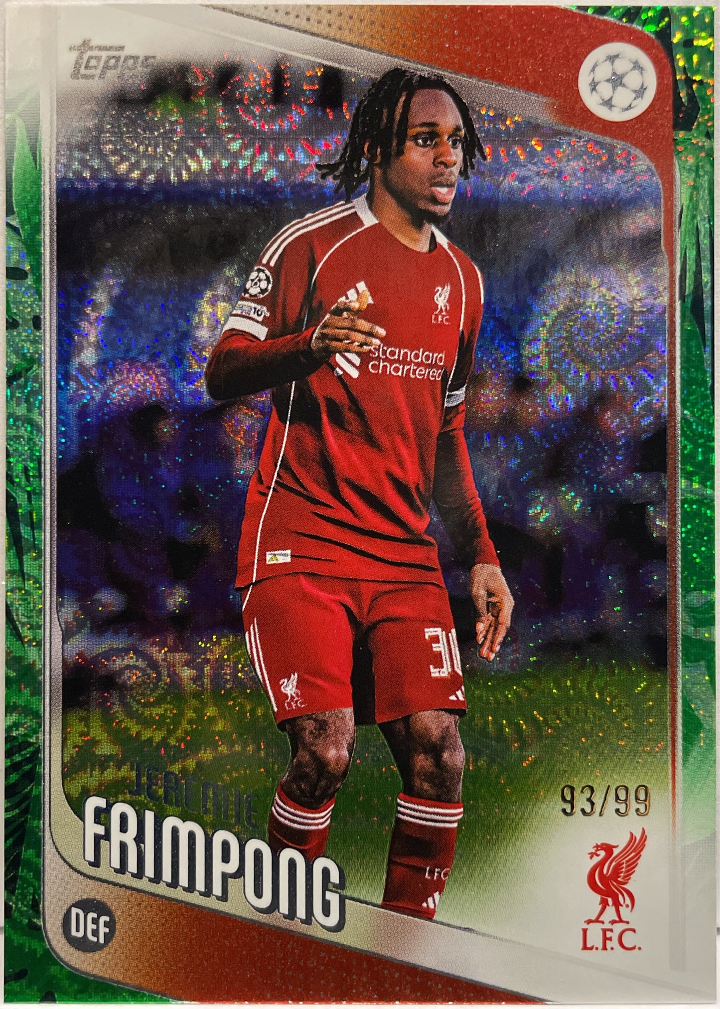 Jeremie Frimpong 93/99 Green Topps Carnival UCC 2025/26
