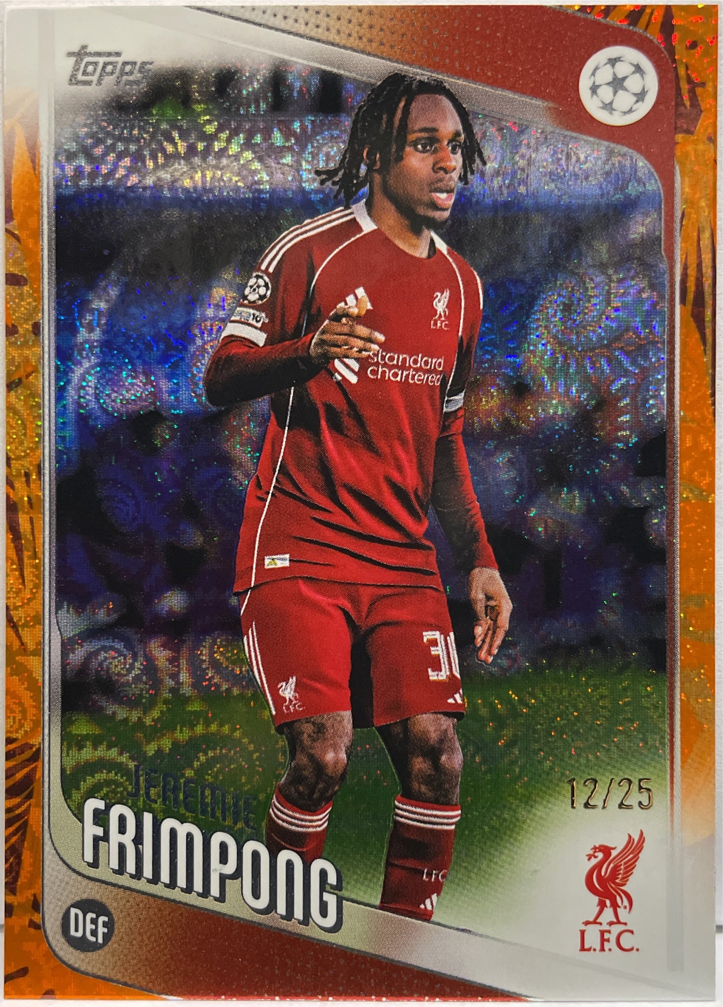 Jeremie Frimpong 12/25 Orange Topps Carnival UCC 2025/26
