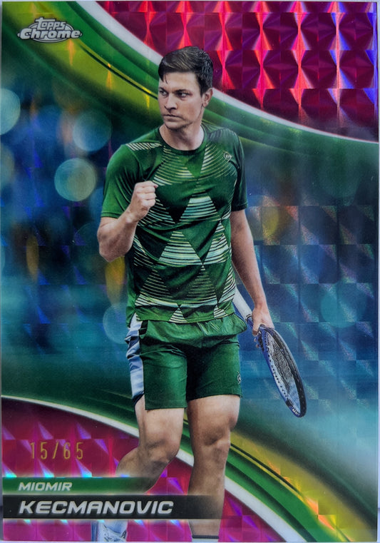 Miomir Kecmanovic 15/65 Pink Geometric Topps Chrome Tennis 2025