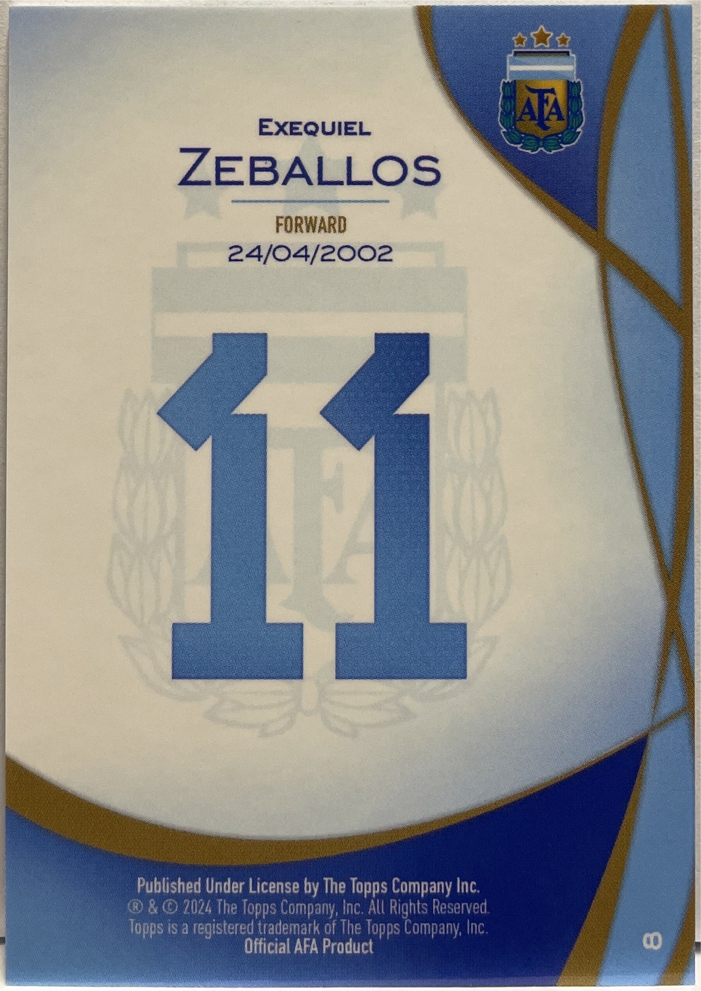 Exequiel Zeballos 1ST Bowman Topps Lineage Argentina 2024