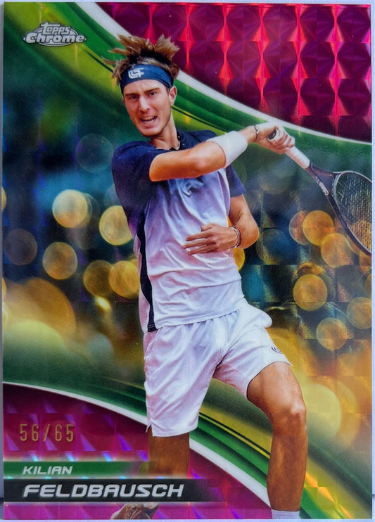 Kilian Feldbausch 56/65 Pink Geometric Topps Chrome Tennis 2025