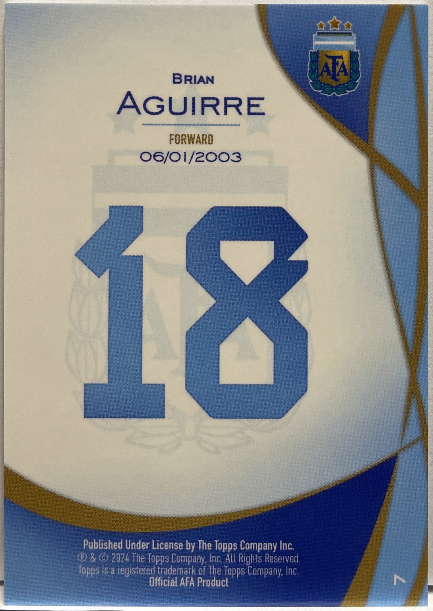 Brian Aguirre 1ST Bowman Topps Lineage Argentina 2024