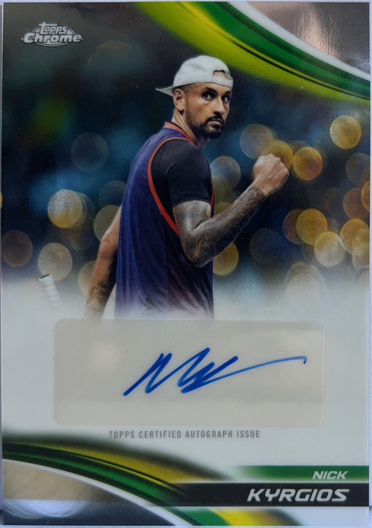 Nick Kyrgios Autograph Topps Chrome Tennis 2025