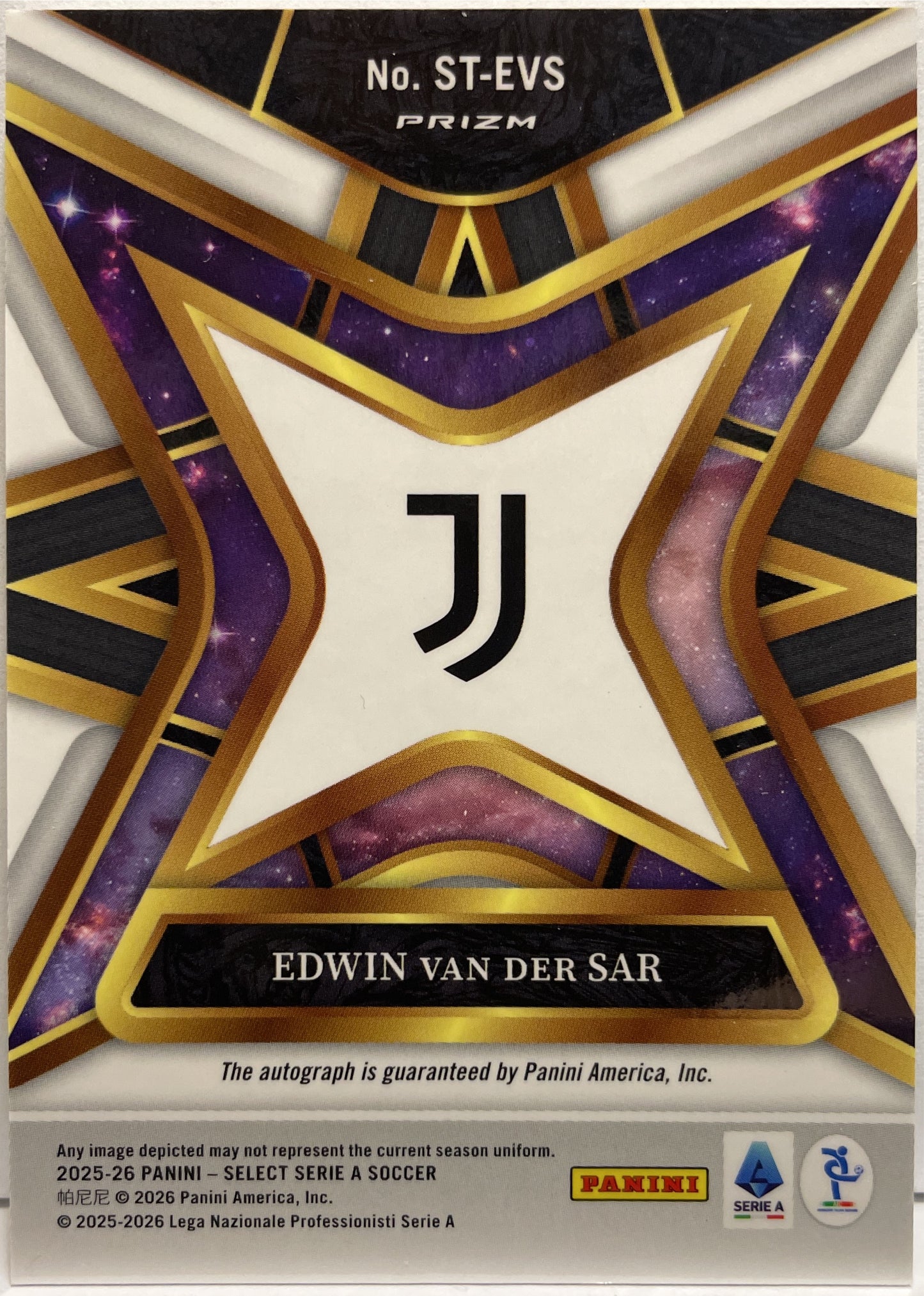 Edwin Van Der Sar Autograph Stars Signatures Panini Select Serie A 2025/26