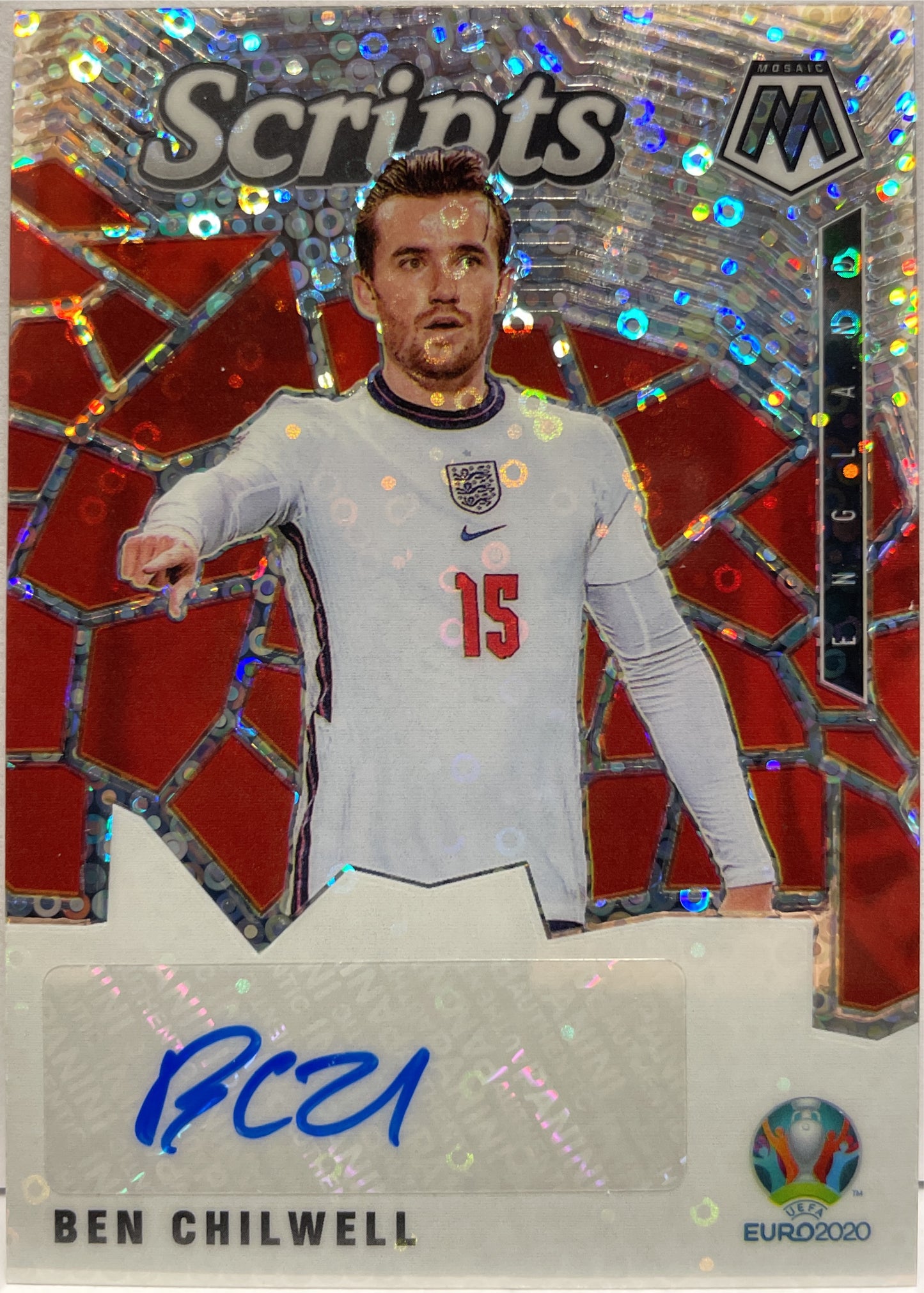Ben Chilwell Autograph Circles Panini Mosaic Uefa Euro 2020