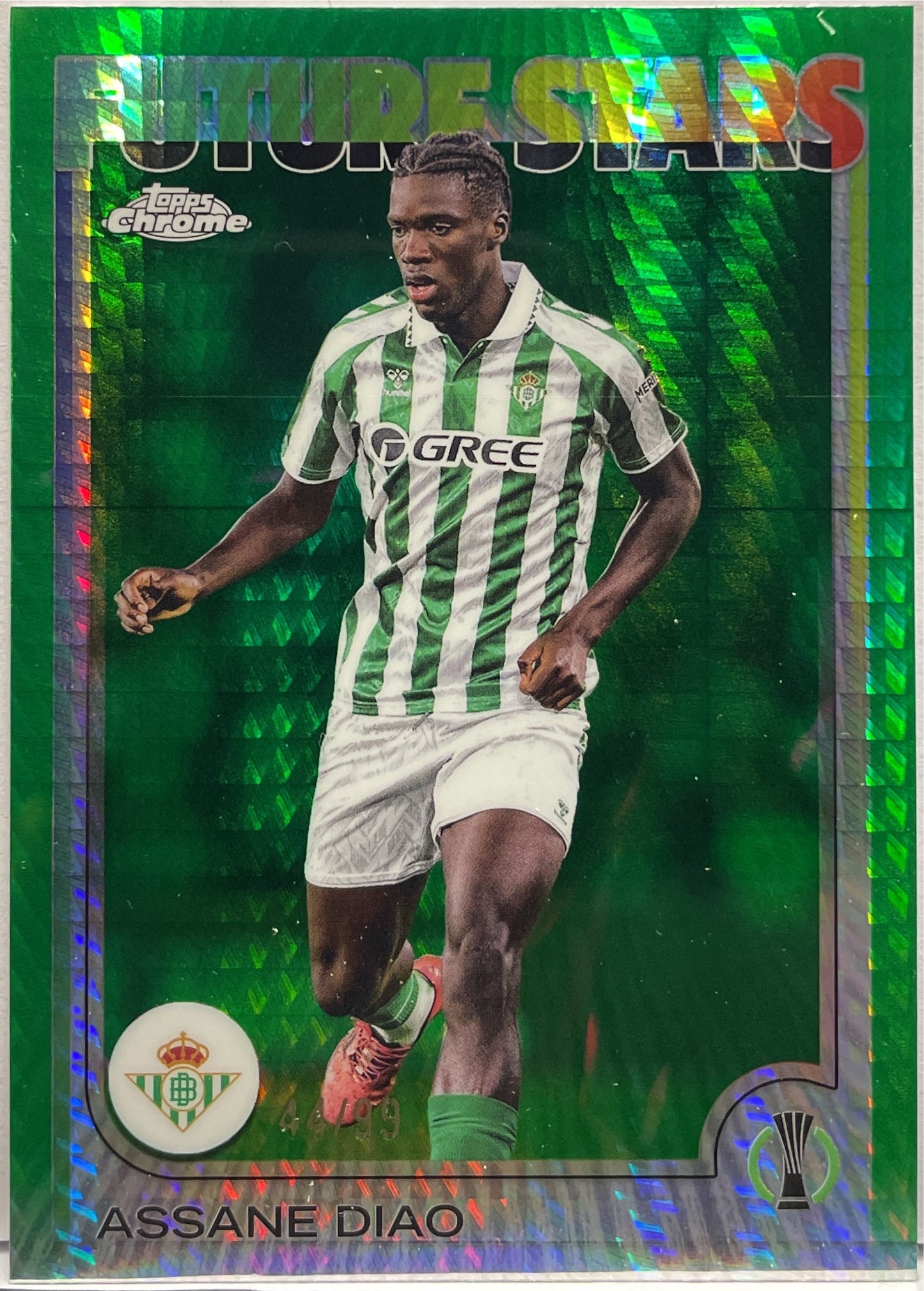 Assane Diao 44/99 Future Stars Green Prism Topps Chrome UCC 2024/25
