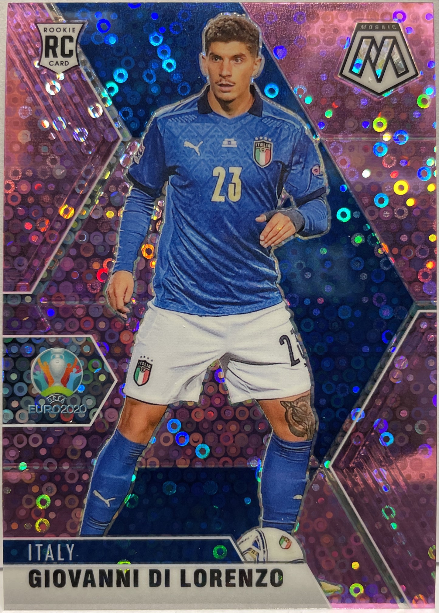 Giovanni Di Lorenzo 5/49 Rookie Purple Circles Panini Mosaic Uefa Euro 2020