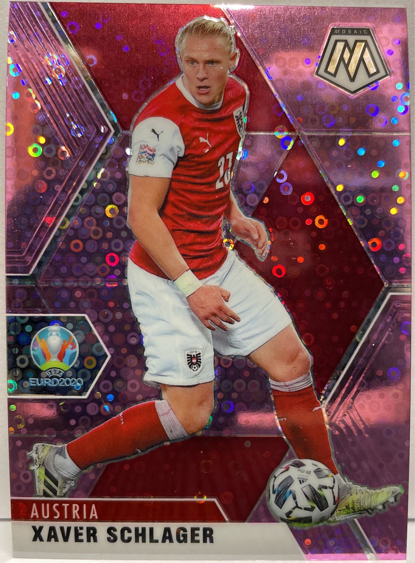 Xaver Schlager 42/49 Purple Circles Panini Mosaic Uefa Euro 2020