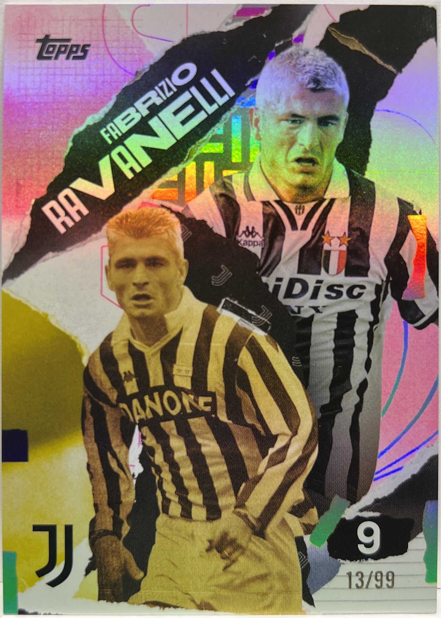 Fabrizio Ravanelli 13/99 First Goal Pink Topps Juventus Premium Team Set 2024/25