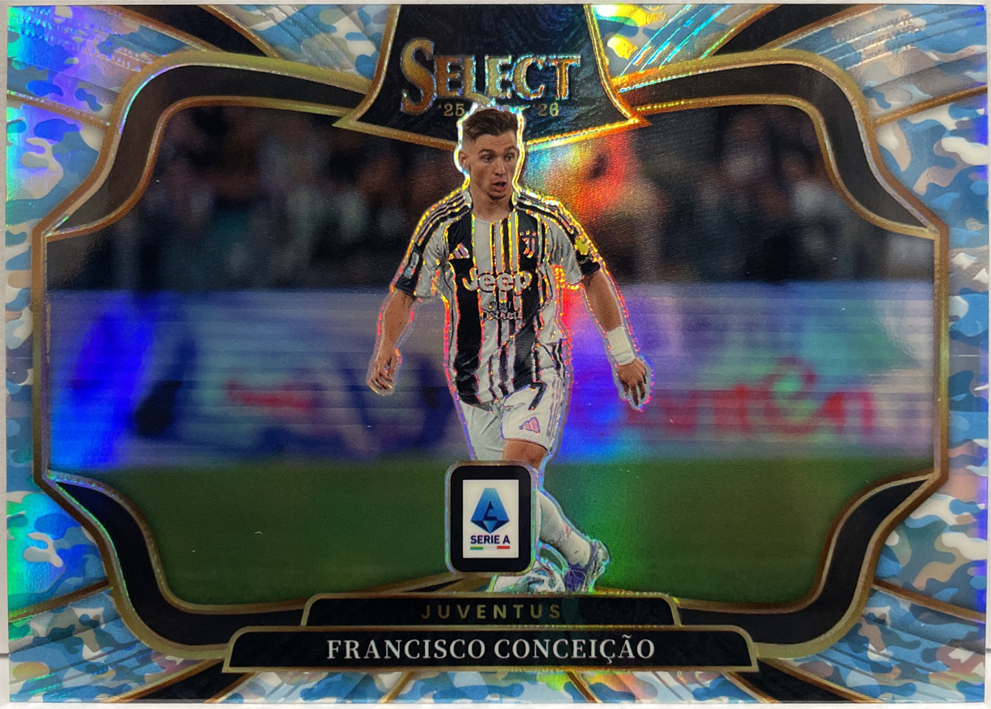 Francisco Conceicao 9/49 Field Level Winter Camo Panini Select Serie A 2025/26