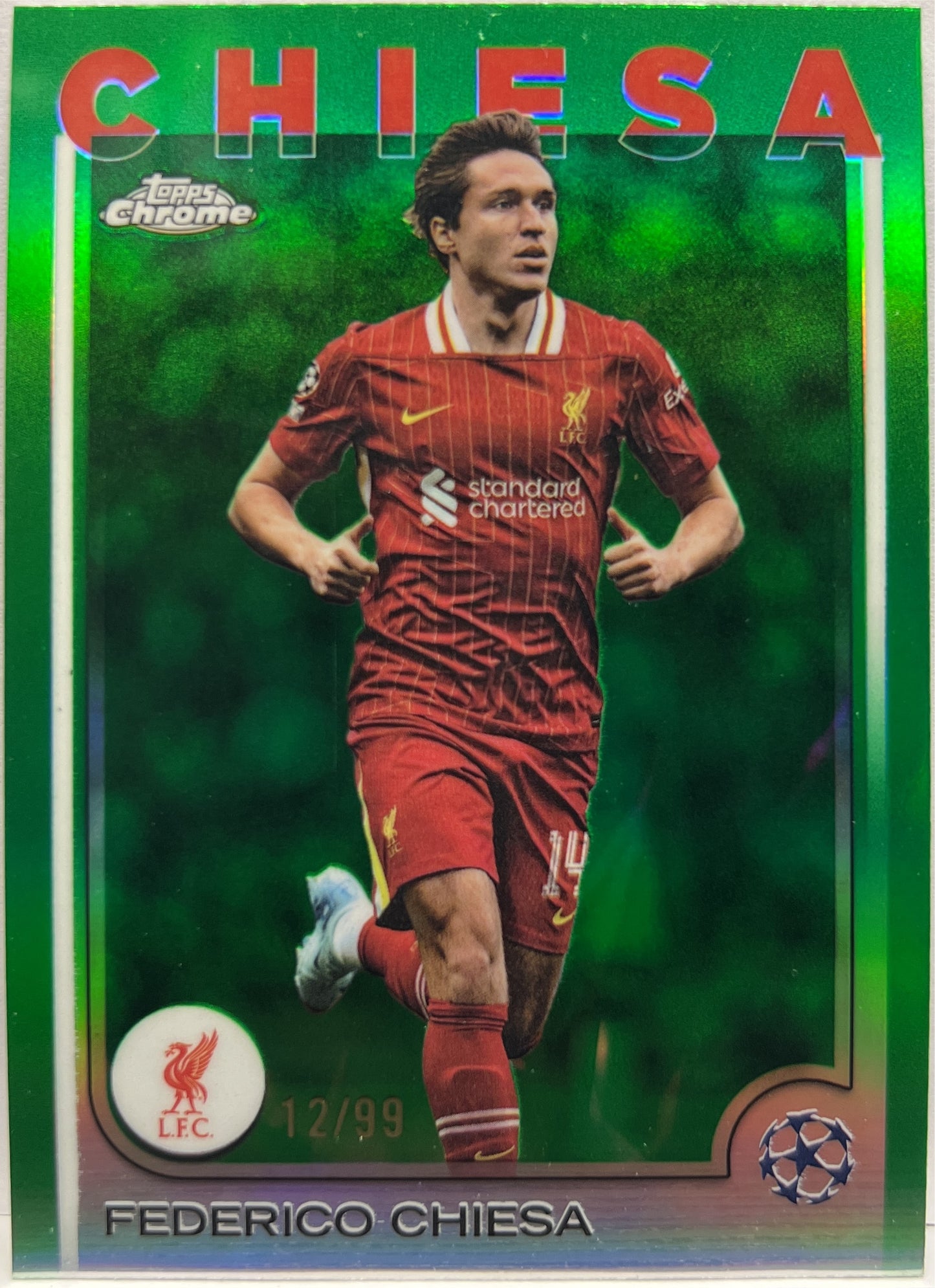 Federico Chiesa 12/99 Green Topps Chrome UCC 2024/25