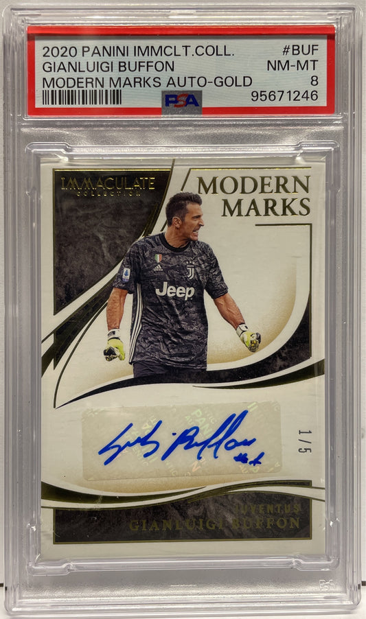 PSA 8 - Gianluigi Buffon 1/5 Autograph Modern Marks Gold - Immaculate Collection 2020