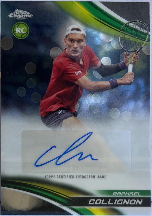 Raphael Collignon Rookie Autograph Topps Chrome Tennis 2025