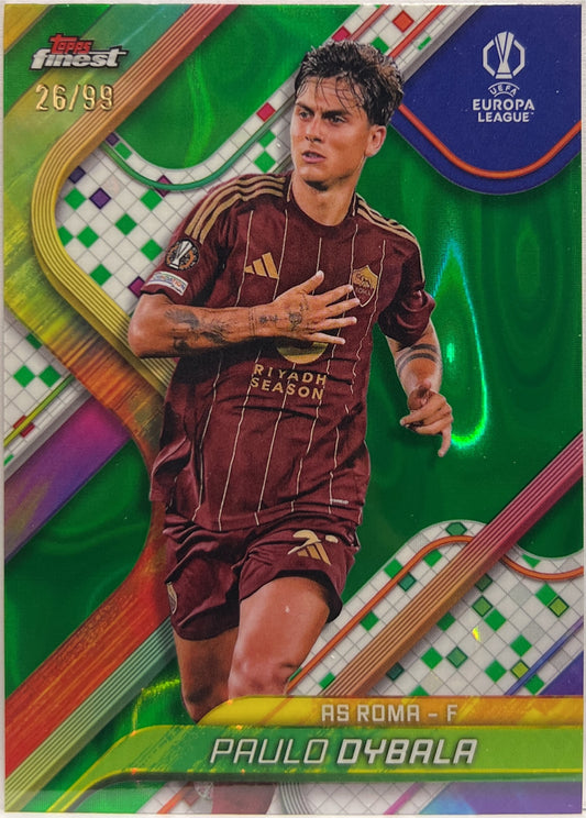 Paulo Dybala 26/99 Green Topps Finest UCC 2024/25