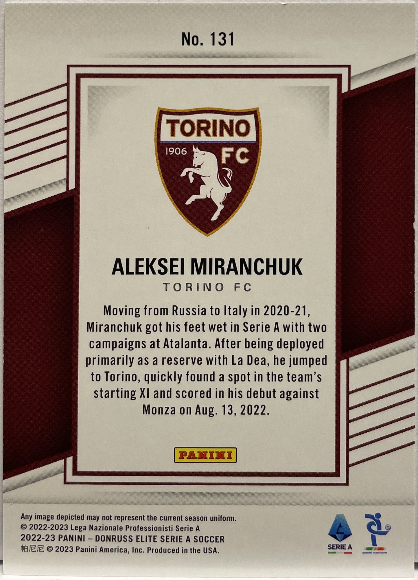 Aleksei Miranchuk 4/30 Donruss Elite Serie A 2022/23