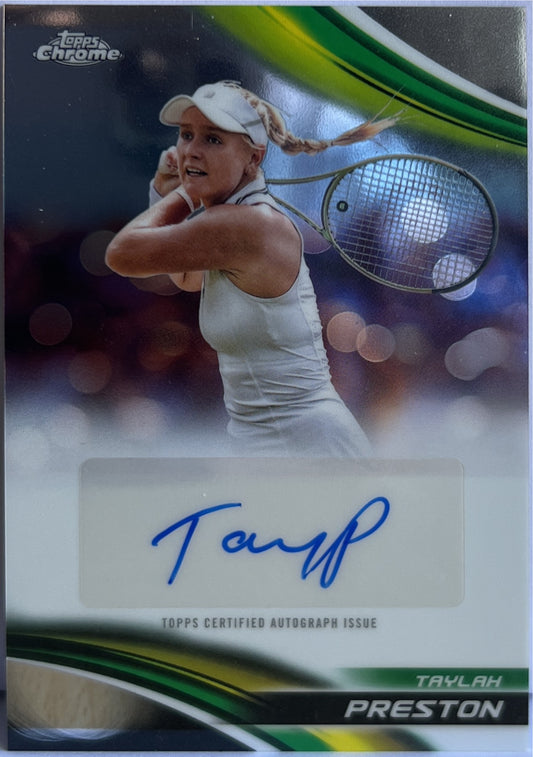 Taylah Preston Autograph Topps Chrome Tennis 2025