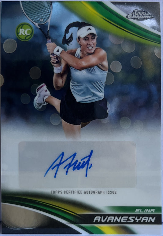 Elina Avanesyan Rookie Autograph Topps Chrome Tennis 2025