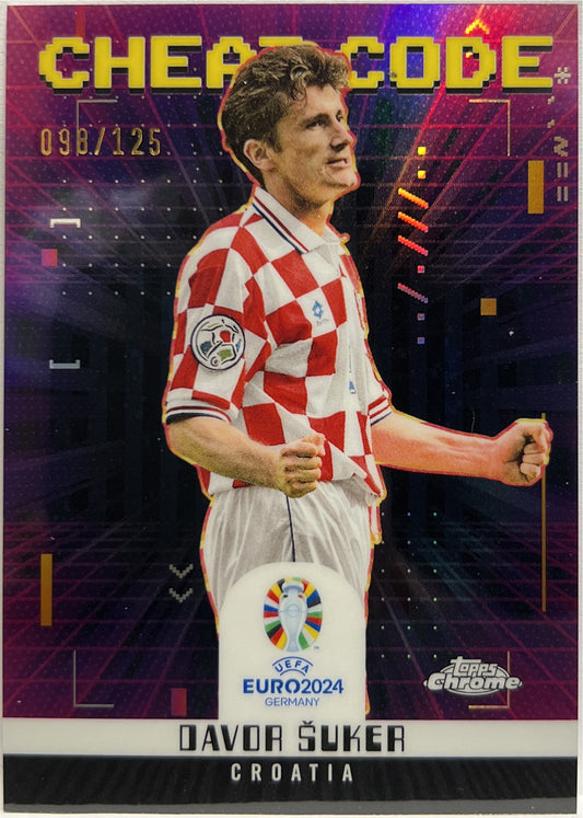 Davor Suker 98/125 Cheat Code Topps Chrome Euro 2024